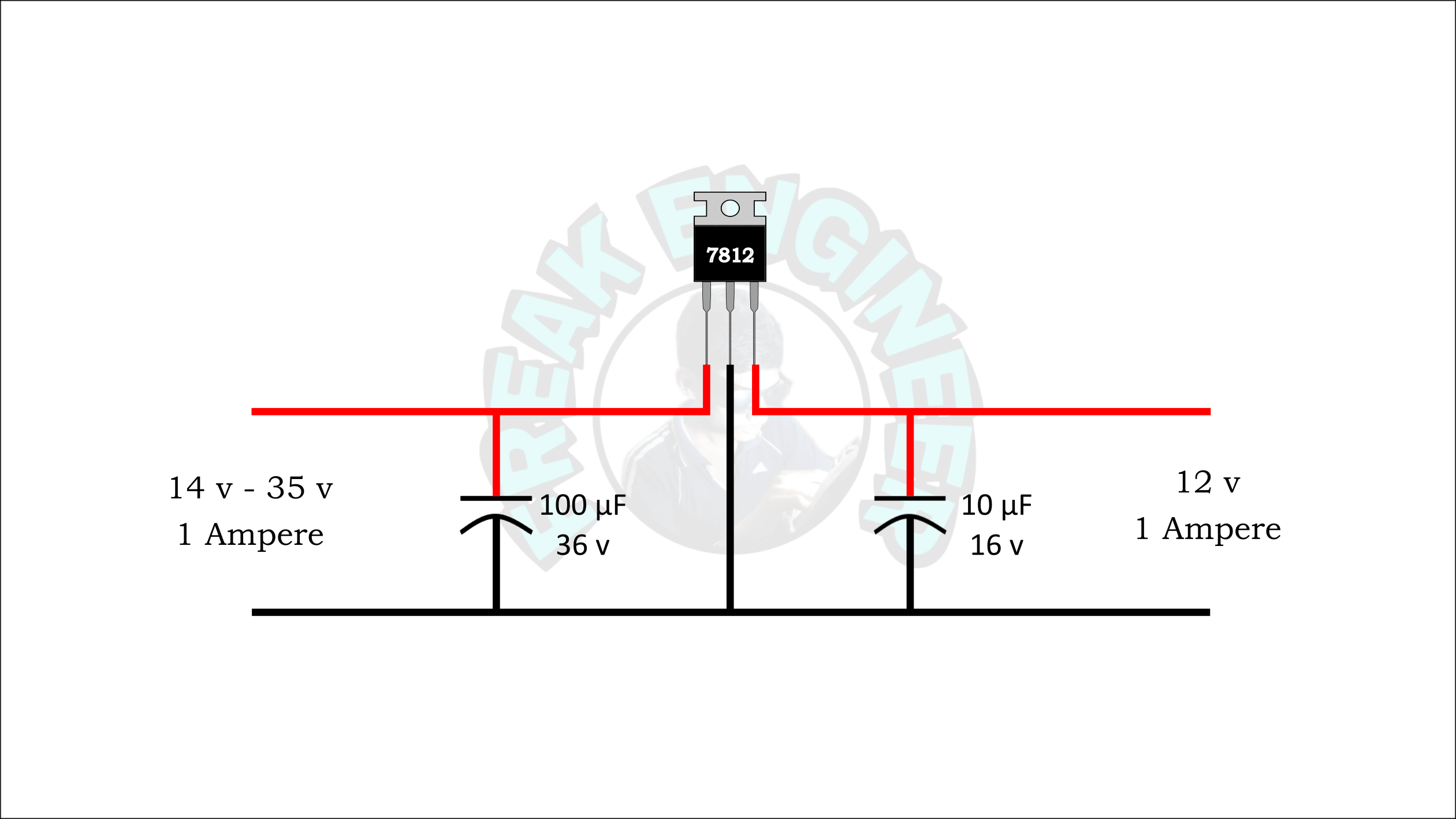 LM7812 Voltage Regulator IC Pinout, Datasheet, Circuit, And ...