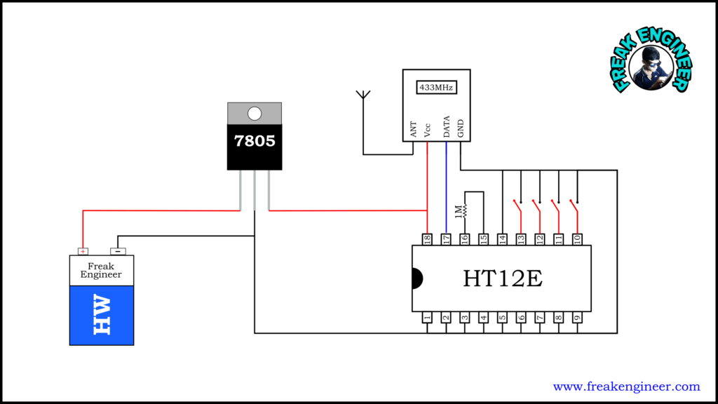 433mhz rf transmitter and receiver circuit